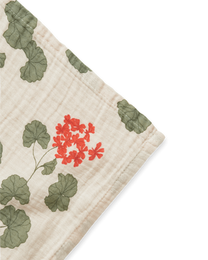 Pelargonium Muslin Swaddle Blanket