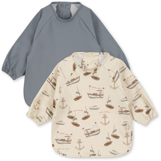 2 PACK DINNER BIB WITH SLEEVES/SAIL AWAY
