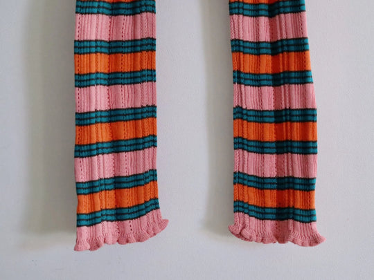 Multi Border Knit Unitard/pink BD