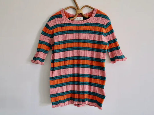 Multi Border Knit Tops/pink BD