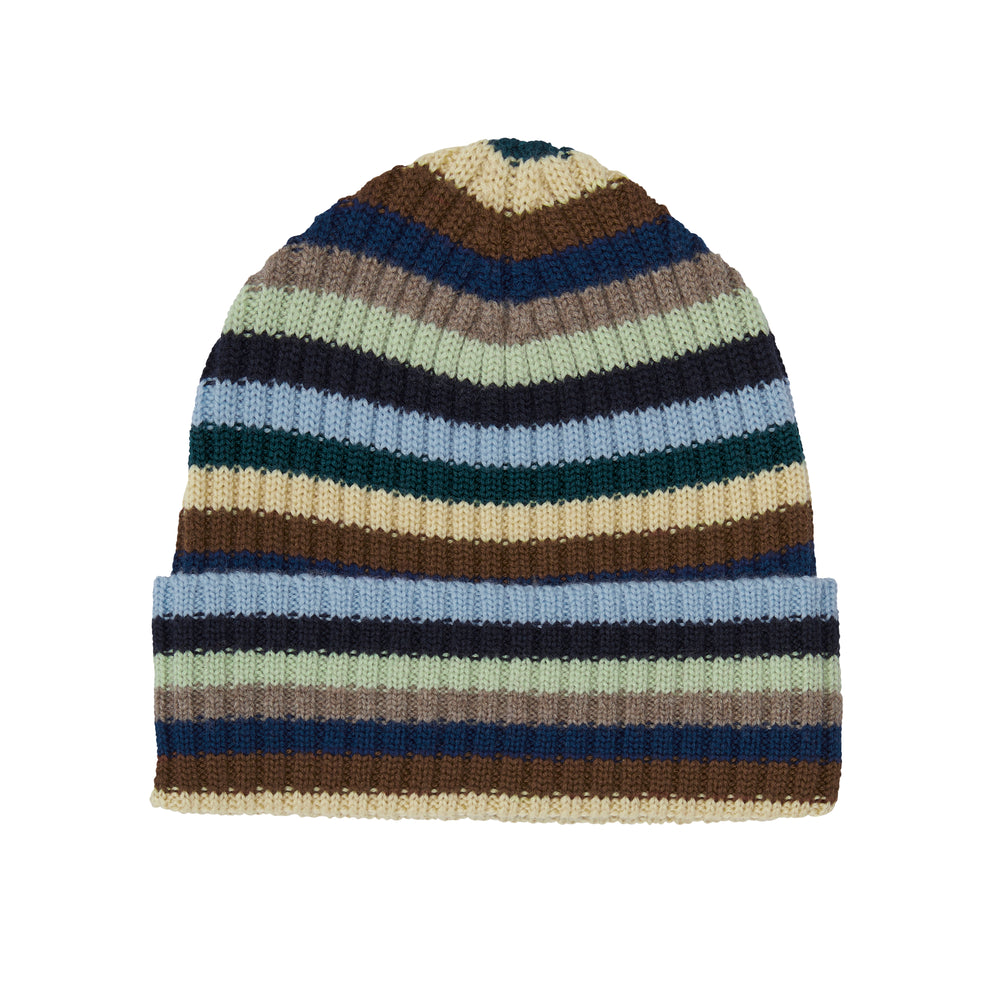 Rib hat/multi stripe