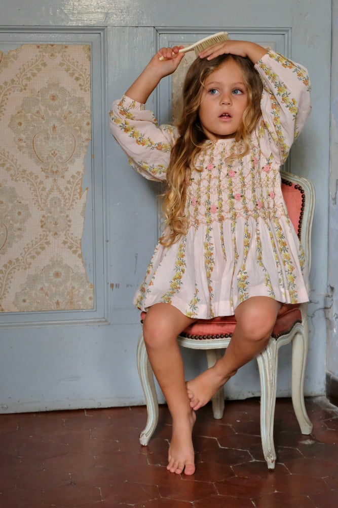 Blouse Smocks LS Farandole Flowers