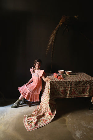 Dress pleated nude taffetas