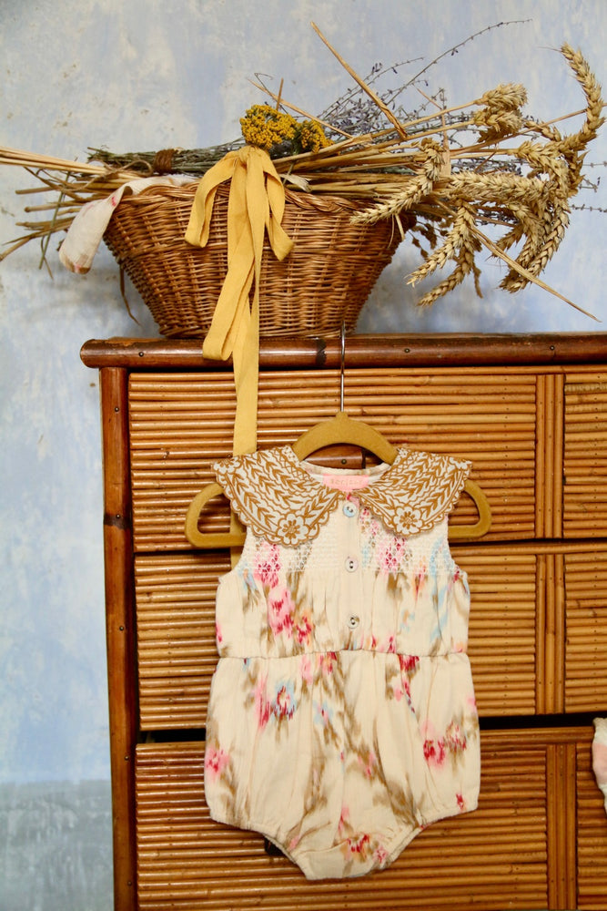 Romper with Scarf 50*50 cm Antoinette Print pique