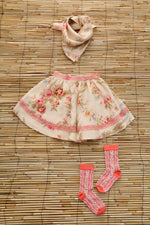 Skirt with Scarf  50*50 cm Antoinette Print pique
