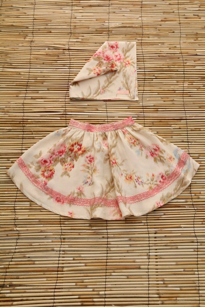 Skirt with Scarf  50*50 cm Antoinette Print pique