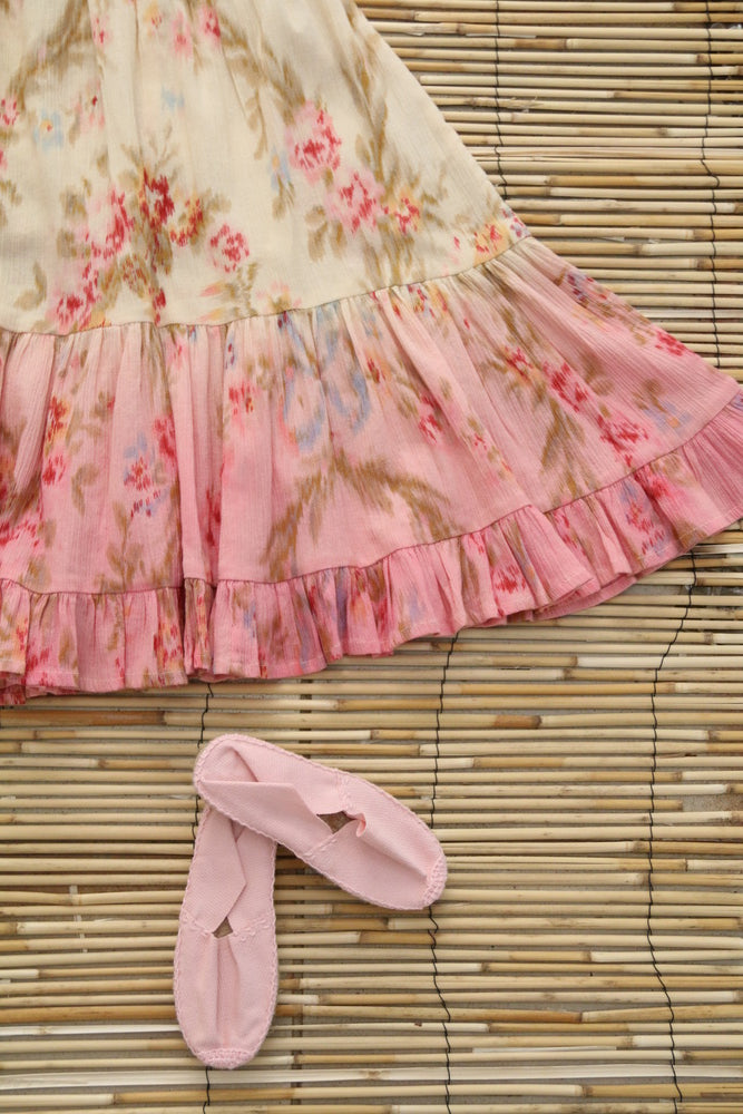 Skirt Dress with Scarf 50*50 cm Antoinette Print crepe