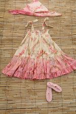Skirt Dress with Scarf 50*50 cm Antoinette Print crepe