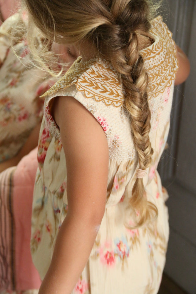 Romper with Scarf 50*50 cm Antoinette Print pique
