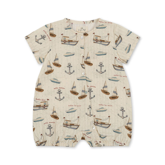 ACE ROMPER GOTS/ SAIL AWAY