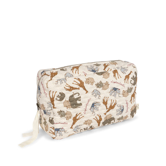 BIG QUILTED TOILETRY BAG/ELEPHANTASTIC