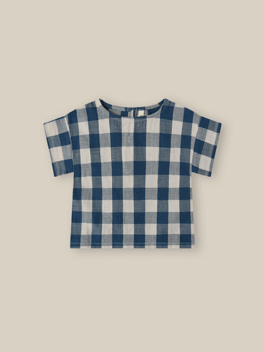Pottery Blue Gingham Boxy T-Shirt