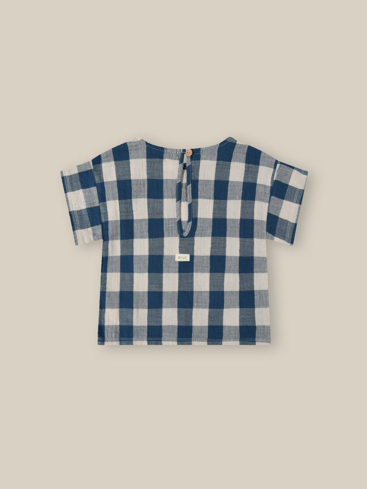 Pottery Blue Gingham Boxy T-Shirt