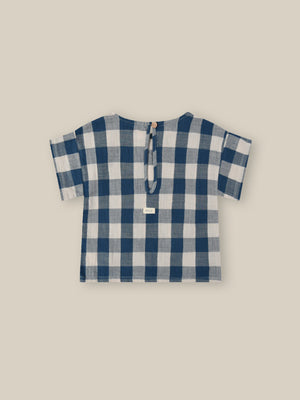 Pottery Blue Gingham Boxy T-Shirt