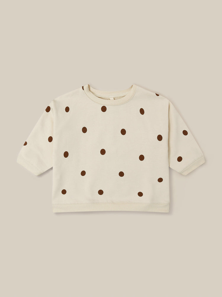 Undyed Cotton Dots Sweatshirt