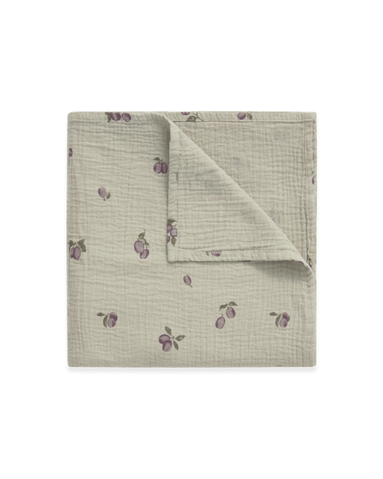 Prune Green Muslin Swaddle Blanket