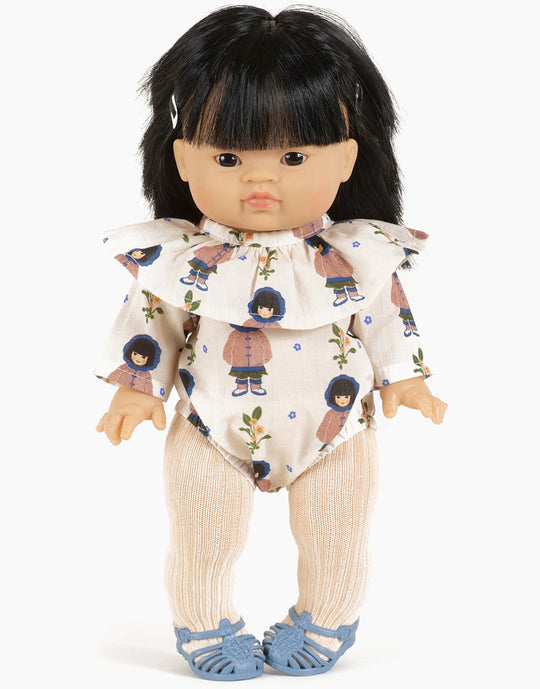 Columbine bodysuit in Jade cotton