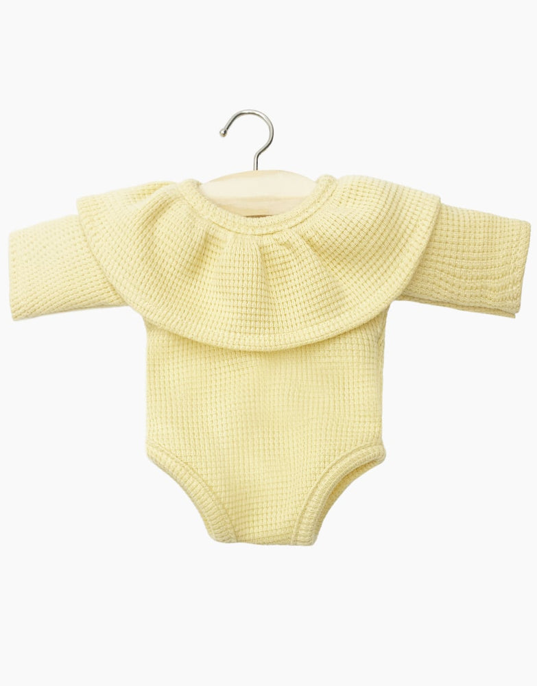 Colombine bodysuit in vanilla honeycomb knit