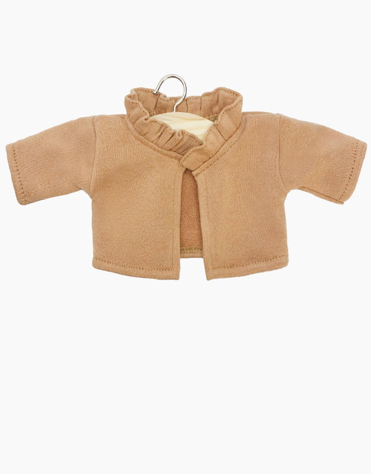 Claudia cardigan in brown sugar fleece