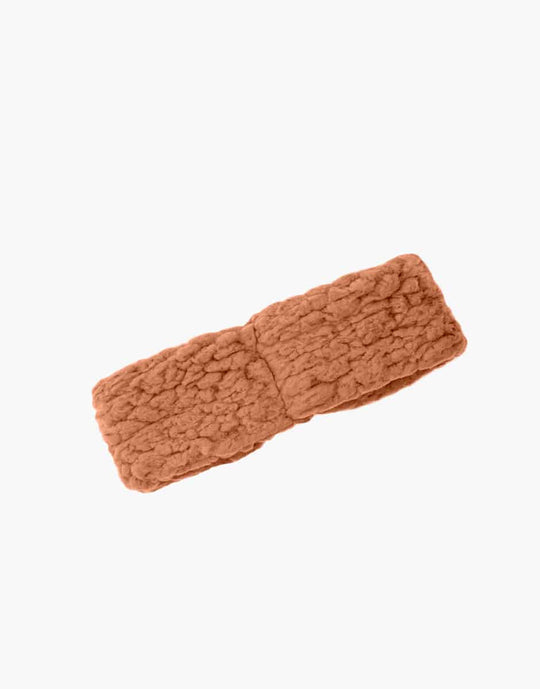 Christiane brown sugar sherpa headband