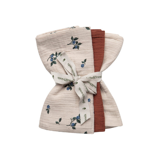 Blueberry Burp Cloths 3 pcs