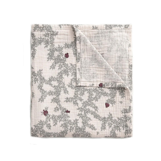 Pomegranate Muslin Swaddle Blanket