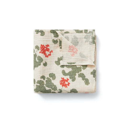 Pelargonium Muslin Swaddle Blanket