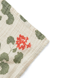 Pelargonium Muslin Swaddle Blanket