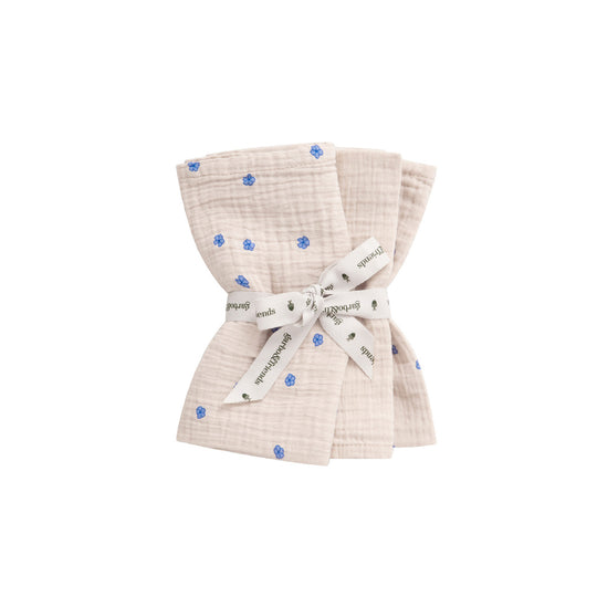 Bleu Burp Cloths　3 pcs